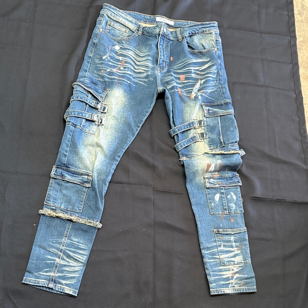 Stylish Distressed Men's Skinny Jeans